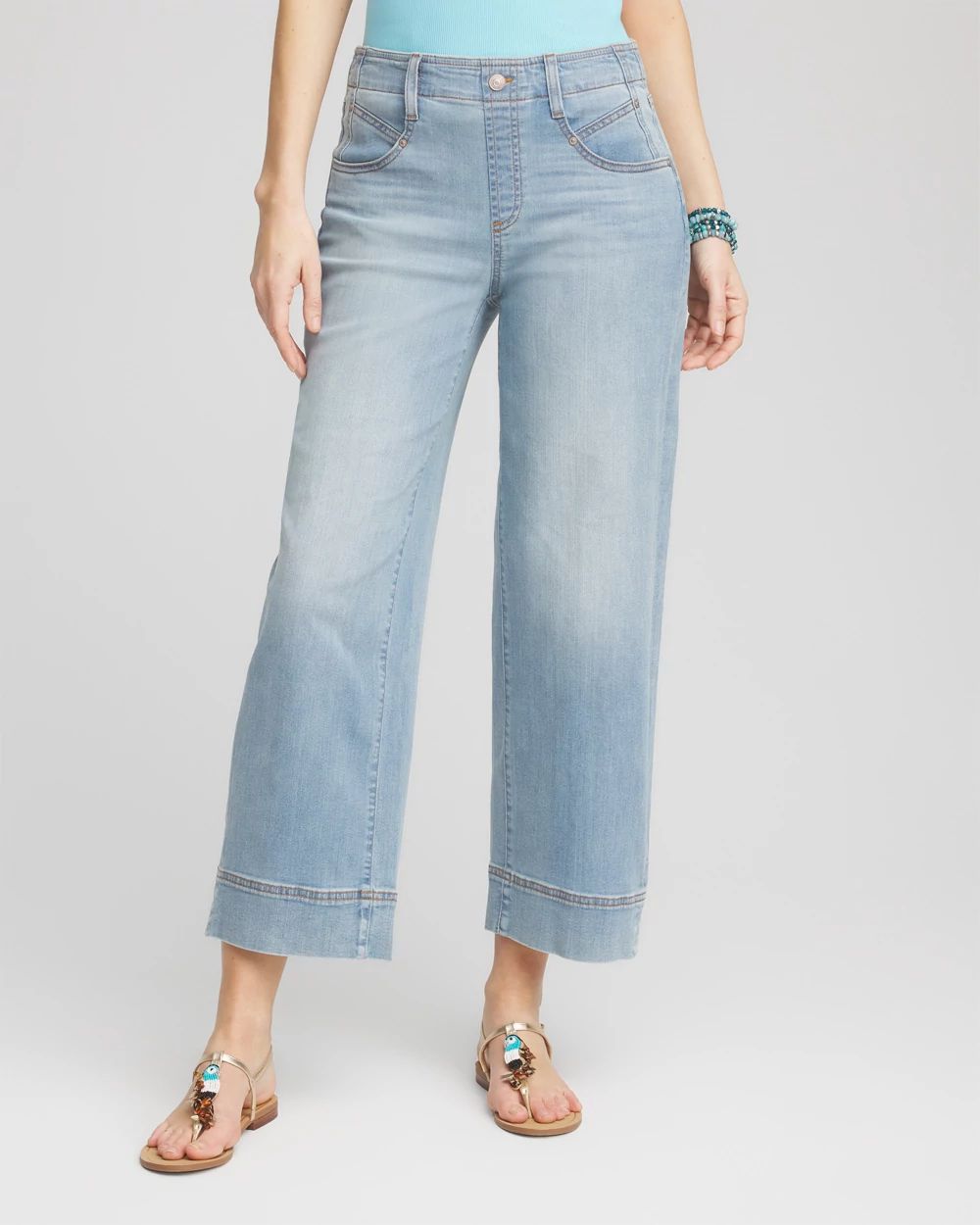 Pull-On Wide-Leg Cropped Jeans | Chico's Pull-On Wide-Leg Cropped Jeans | Chico's